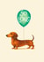 Cute Leaving Card - So Long - Dachshund Sausage Dog created by Sydney Jo Designs