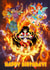 Fire sign magical girl birthday card created by Magicalbrat