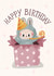 Cute Birthday Card - Labubu - Present created by Silky Rose Design
