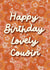 Retro Birthday Card - Lovely Cousin - Flowers created by Choo Choo 