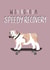 Cute Get Well Card - Speedy Recovery - Bulldog created by Abbie Hawkins