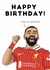 Liverpool Birthday Card - Mo Salah - Time To Celebrate created by Nicely Said Co.