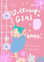 Cute Birthday Card - Birthday Girl - Ballerina created by original fox designs