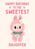 Cute Birthday Card - Sweetest Daughter - Labubu Doll created by Hello Fridays Studio