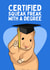 Funny Graduation Card - Hamster Peace Sign Meme - Squeak Freak created by Sundiva Designs