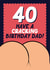 Funny 40th Birthday Card - For Dad - Cracking created by Blush & Blossom 