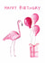 Cute Birthday Card - For Her - Flamingo created by HCD Illustration