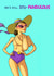 Funny Birthday Card - Saggy Boobs created by Bryony Jackson Walters