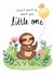 Cute New Baby Card - Sloth created by Chloe Fae Designs