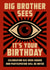 Funny Big Brother Birthday Card for Sci-Fi, Dystopia Book Lovers created by David Speed Design