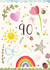 Pretty Birthday Card - 90th - Nature created by Love Lucy Illustration