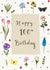 Pretty Birthday Card - 100th - Flowers created by Love Lucy Illustration