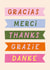 Classic Thank You Card - Colourful Languages created by Studio Mads