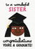 Cute Graduation Card - Wonderful Sister created by Alice Mole Illustration