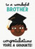 Cute Graduation Card - Wonderful Brother - Congratulations created by Alice Mole Illustration