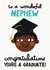 Cute Graduation Card - Wonderful Nephew - Congratulations created by Alice Mole Illustration