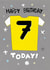 Classic 7th Birthday Card - Football - Yellow Shirt created by Pencilface