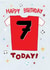 Classic Birthday Card - 7th Birthday - Red Football Shirt created by Pencilface