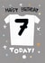 Classic 7th Birthday Card - For Him - Football T-Shirt created by Pencilface