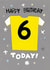 Classic Birthday Card - 6th Birthday - Yellow Football Shirt created by Pencilface