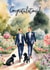 Gay Wedding Card – Watercolour Two Grooms & Dogs – Congratulations created by Poppabelles