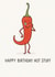 Cute Birthday Card - Chilli - Happy Birthday Hot Stuff created by Sophia Mac