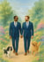 Two Grooms and Their Dogs – Gay Wedding Day / Civil Ceremony Love Card created by Poppabelles