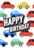 Car themed card - Classic Happy Birthday design created by BurlingtonDesignsUK