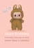Funny Birthday Card - Labubu - Rare Friend created by Running with Scissors
