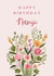 Happy Birthday Naniji Card with Watercolour Flowers created by Annie Moon 