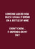 Funny Birthday Card - Usually Spend On A Bottle Of Wine - Depends On My Day created by Katielakin