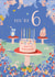 Cute Birthday Card - 6th - Cake - Mouse created by Rebecca Prinn