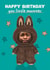 Cute Birthday Card - Little Monster - Labubu created by Giddy Kipper