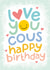 Cute Birthday Card - For Cousin - Love You created by Macie Dot Doodles