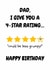 Fun Birthday Card - For Dad - From The Kids - Star Rating created by Sweary Fairy Prints