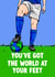 Fun Birthday/Leaving Card - For Him - World At Your Feet created by ZB CREATIVE