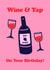 Fun Birthday Card - For Her - Wine & Yap created by HollieGraphik