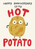 Cute Anniversary Card - Hot Potato created by Christine Cuddihy Illustration