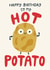 Cute Birthday Card - Hot Potato created by Christine Cuddihy Illustration