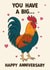 Rude Anniversary Card - Big Cock - For Him created by YAWN DESIGNS
