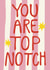 Classic Congratulations Card - Top Notch - Pink Stripe created by Giddy Kipper