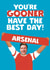 Funny Birthday Card - Arsenal Football - Gooner created by Giddy Kipper