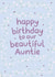 Pretty Birthday Card - Beautiful Auntie - Daisies created by Fliss Muir