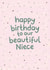 Pretty Birthday Card - Beautiful Niece created by Fliss Muir