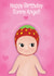 Cute Birthday Card - Sonny Angel - Strawberry created by Philippa Elizabeth Illustration