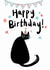 Cute Birthday Card – Black Cat – Party created by StudiOllie