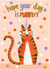 Birthday Tiger Card – Hope Your Day Is PURRFECT – Cute for Kids or Friends created by Giulia Martinelli
