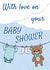 Cute Baby Shower Card - Baby Boy - Teddy Bear created by @Cupsie's Creations