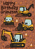 Cute Birthday Card - For Grandson - Diggers created by Lois Fitzy