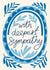Classic Sympathy Card - Blue Leaves created by Christine Cuddihy Illustration
